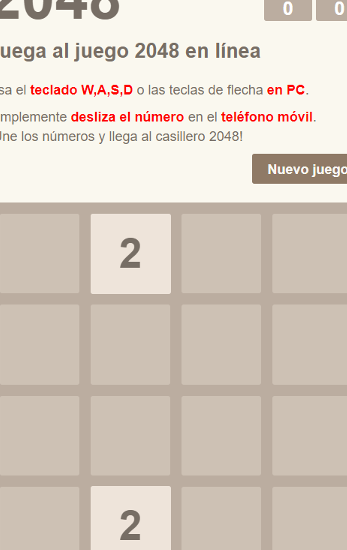 Cómo jugar al 2048